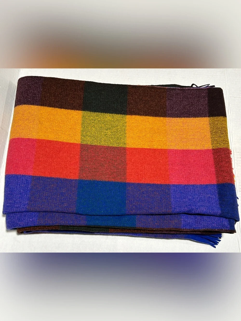 Multicolor Plaid Throw Blanket - Vibrant Check Pattern
